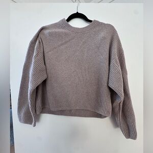 CashSoft Shaker-Stitch Relaxed Sweater